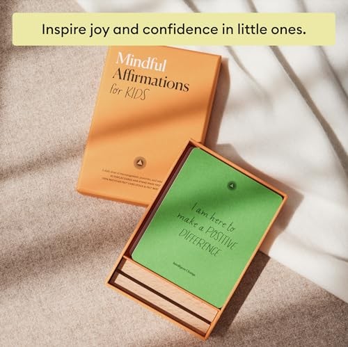 30 Positive Mindful Affirmation Cards for Kids with Display Stand Kids Edition