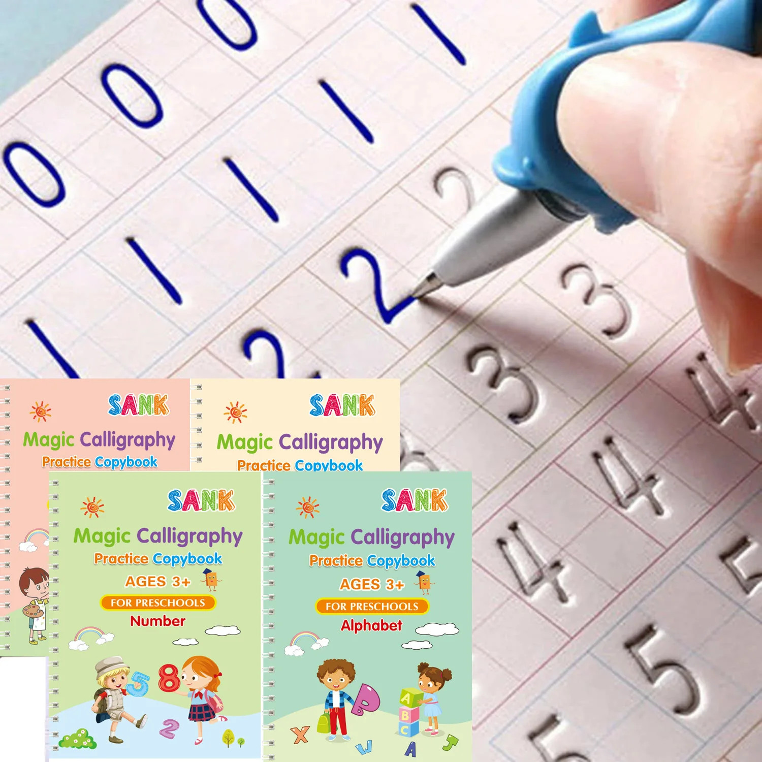Sank Magic Practice Copybook Pen Preschools Kids Calligraphy English Verison Fre