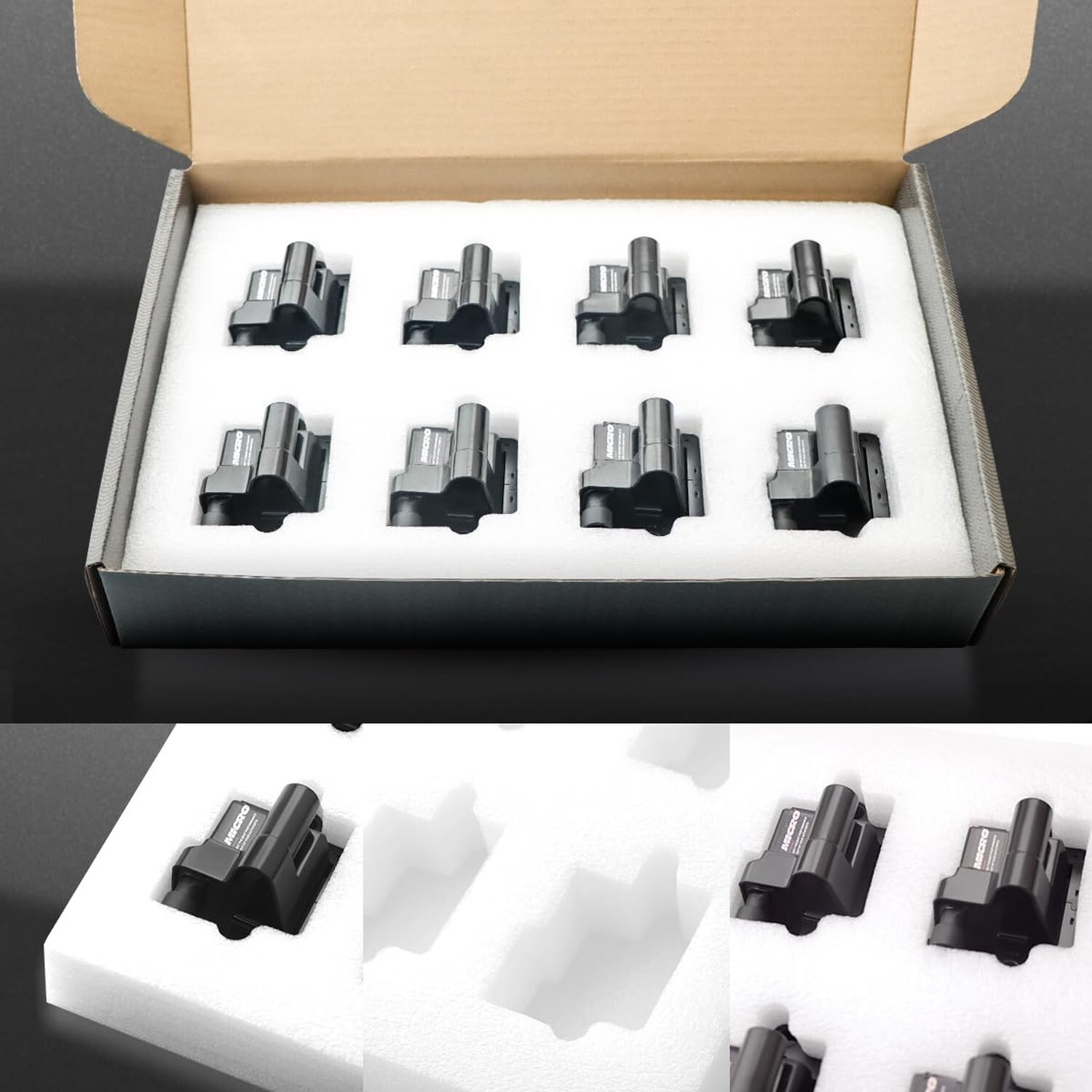 Micro Set of 8 Square Ignition Coil Pack D581 Compatible with Cadillac Chevy …