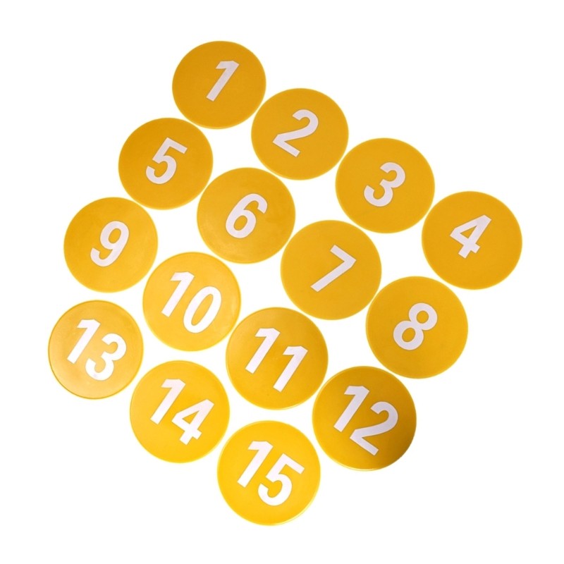 Numbered Spots Marker Flat Floor Spots Marker for Field & Courts Marking Fitness
