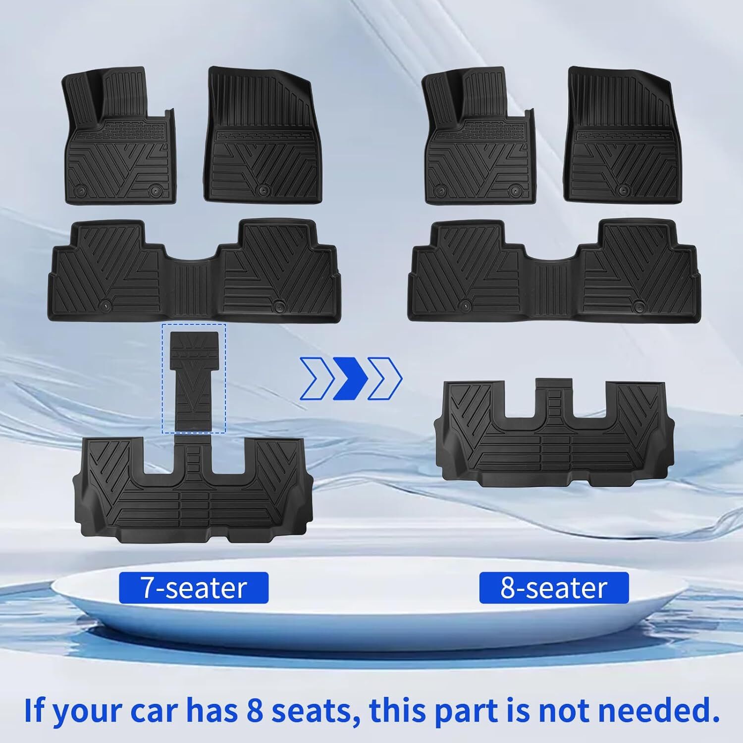 Trunk Mat with Backrest Mat+Floor Mats Rongtaod Floor Mats Compatible with