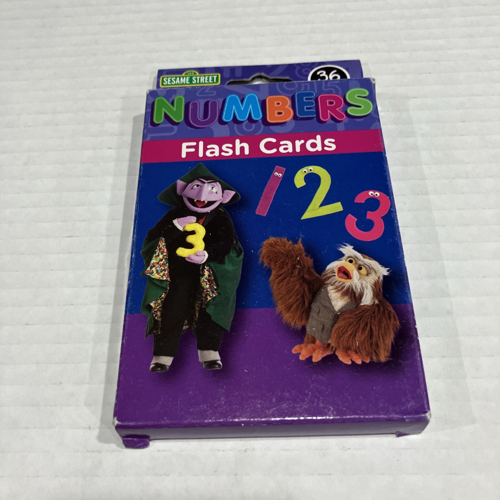 Sesame Street Numbers Flash Cards 36 Count Numbers 1-20. Excellent Condition