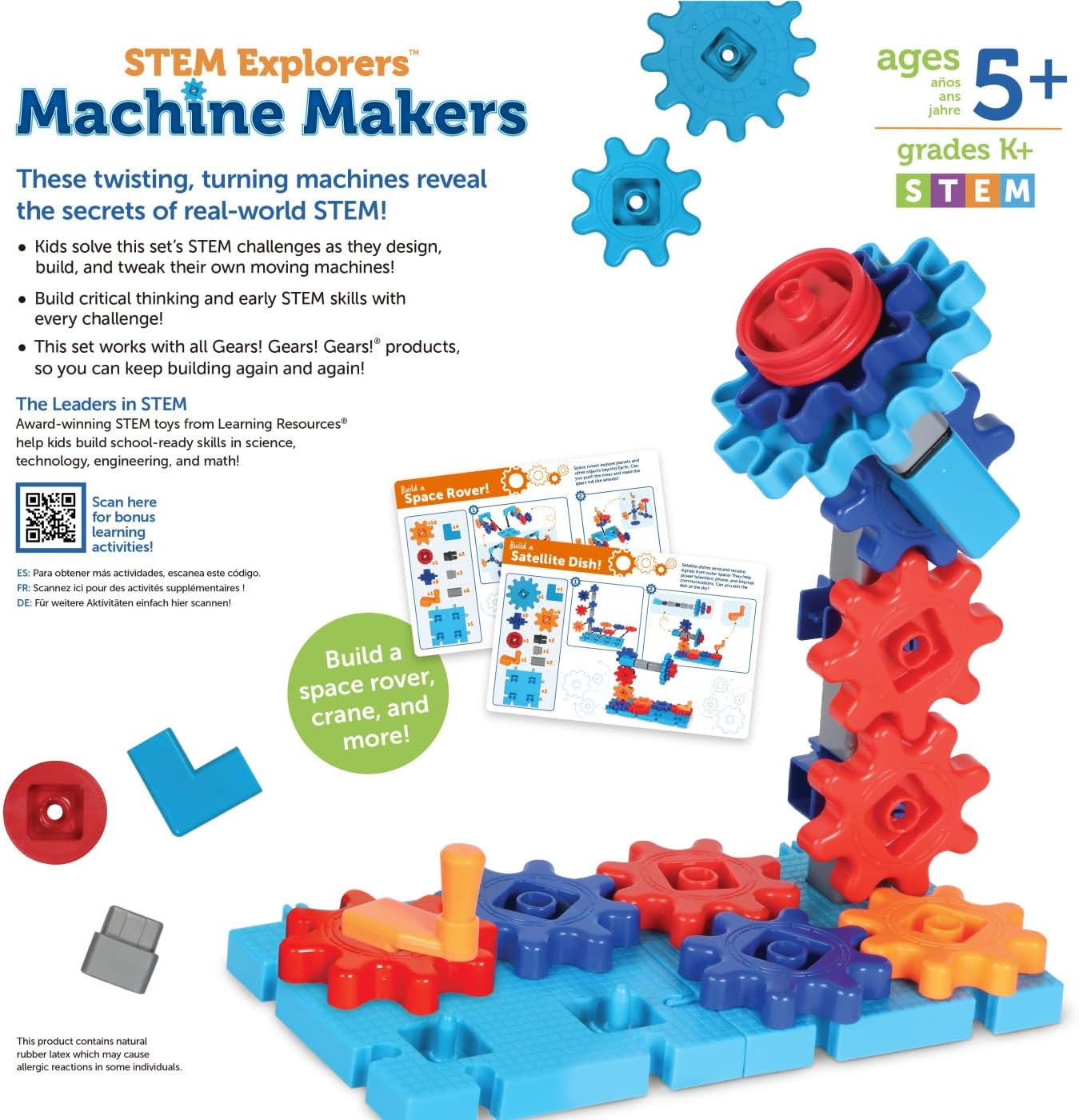 STEM Explorers Machine Makers – 60 Pieces, Ages 5+, Building Montessori Toys, En