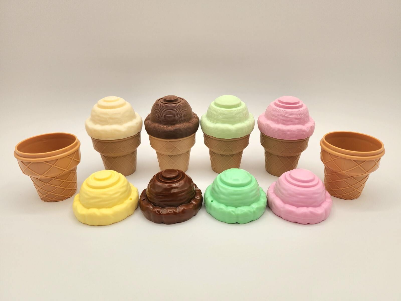 3D Printed Ice Cream and Cones for LeapFrog Scoop and Learn Ice Cream Cart