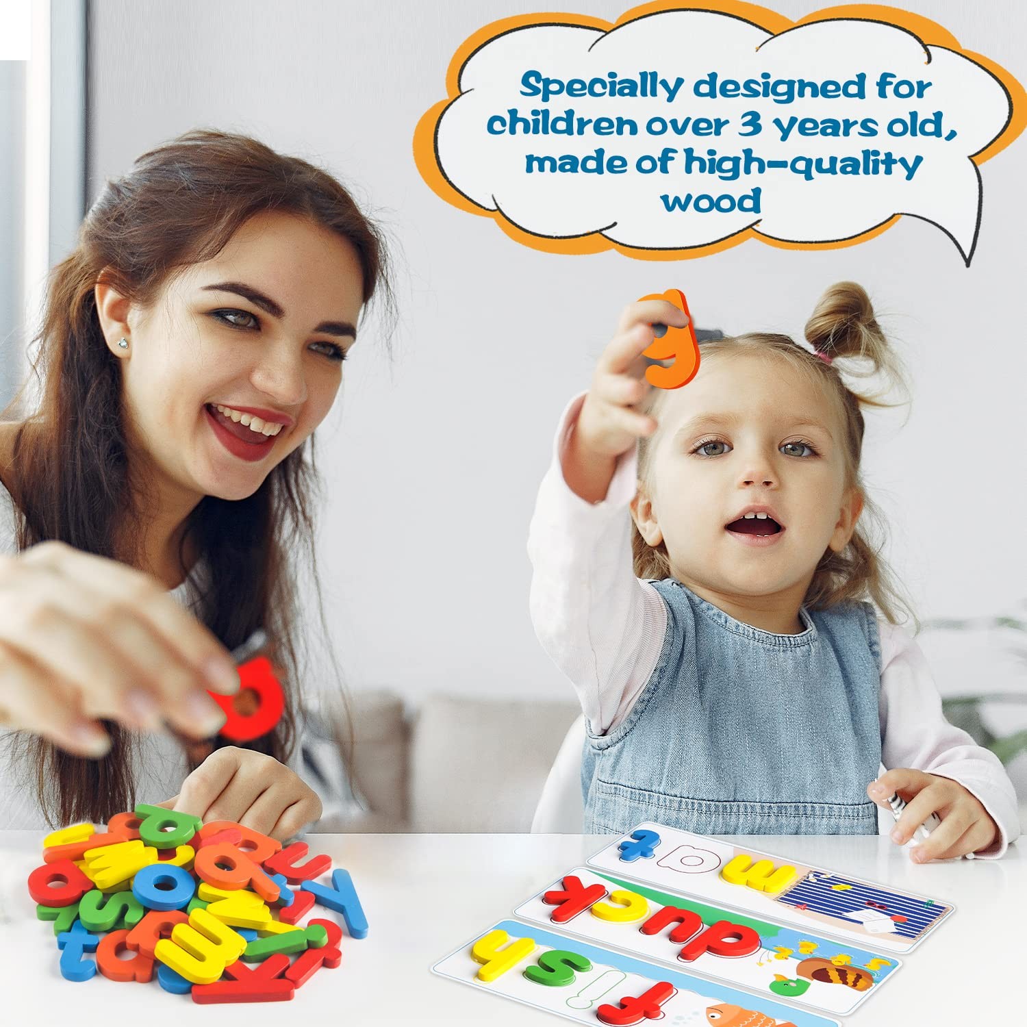 Learning Educational Toys for 2 3 4 5 6 Years Old Boys Girls, See & Spell Mat…