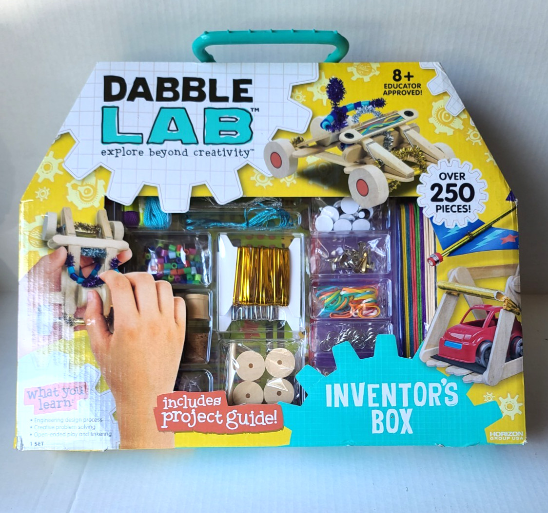 Dabble Lab Kids Inventor’s Box 250+ Pieces Fun Educational Crafts Ages 8+ NEW