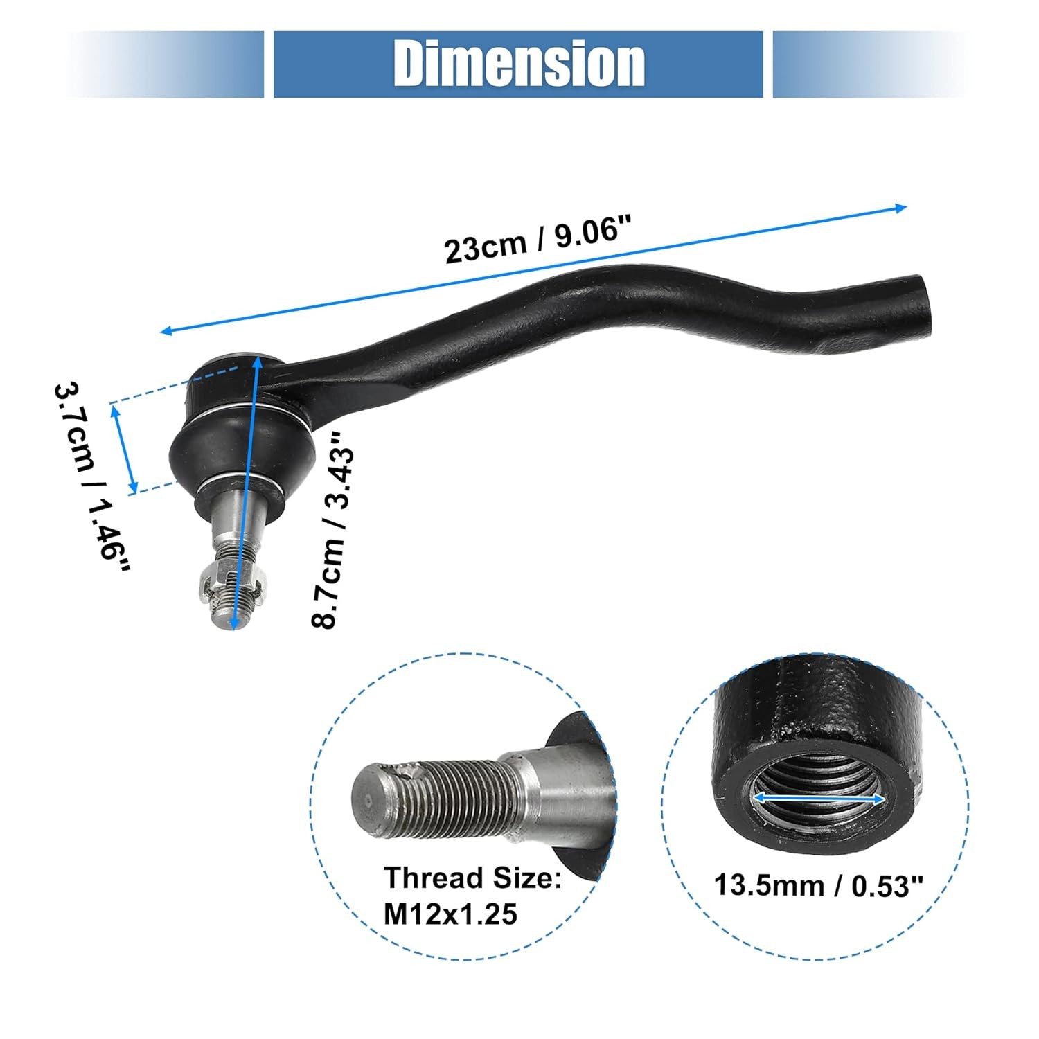 2PCS Front Outer Tie Rod End Links Steering Suspension ES
