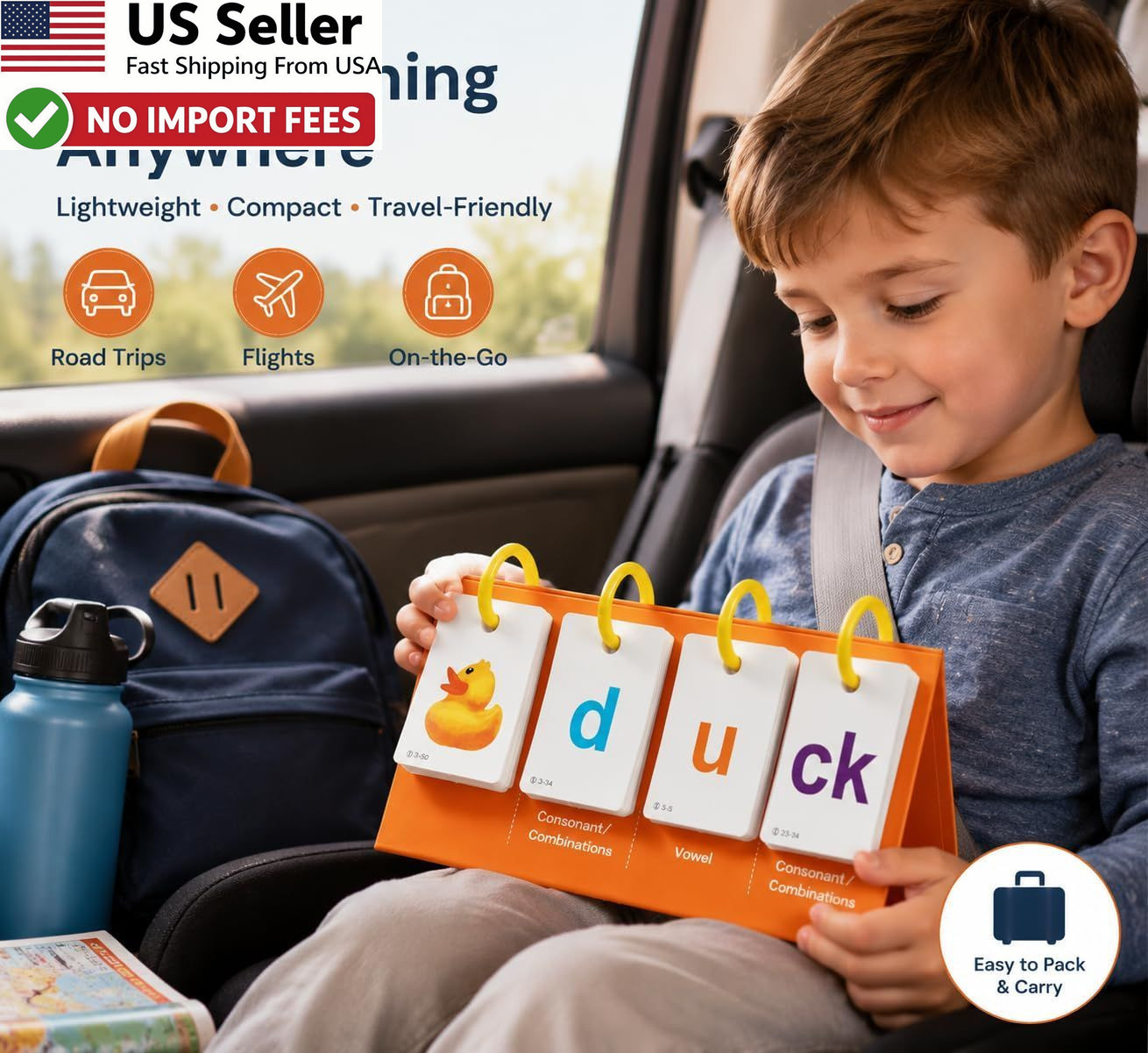 Phonics Flash Cards Sight Words Kindergarten 1st 2nd 3rd Grade CVC Word Builder