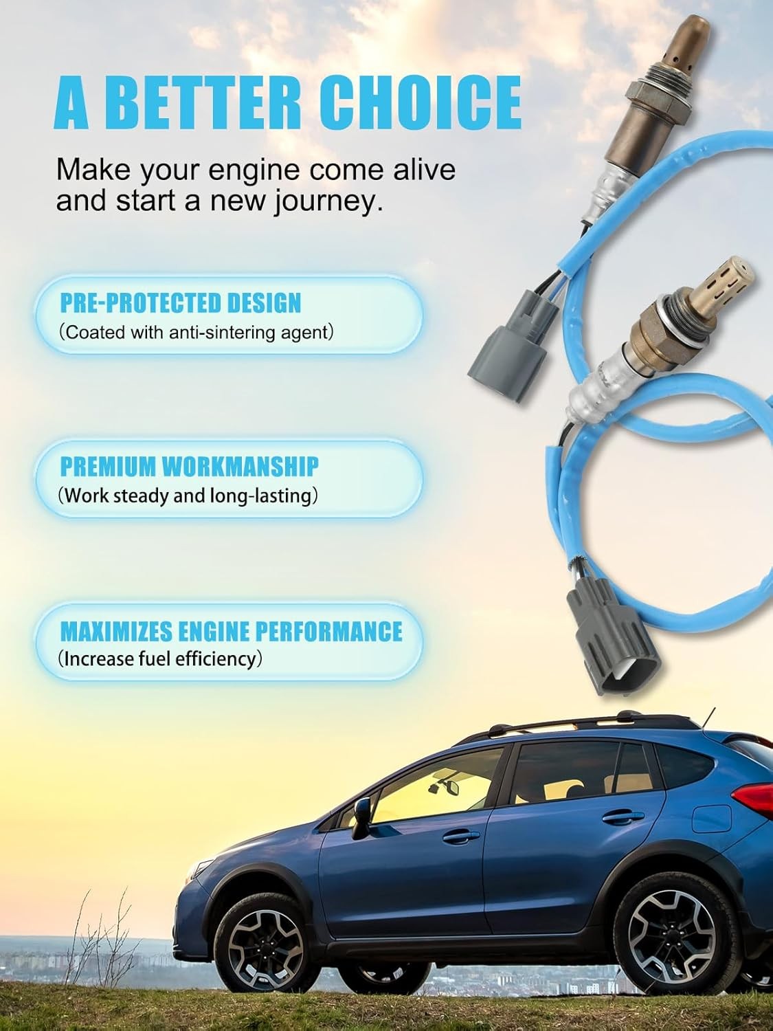 2PCS 350-34052 350-64031 O2 Oxygen Sensor Upstream Downstream (2.0L 2.5L) for