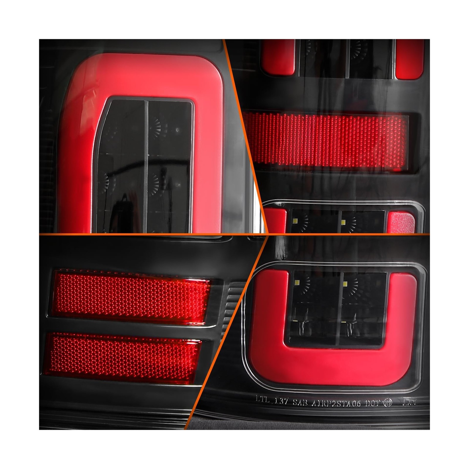 MAYELLO Black Full LED Tail Lights Brake Rear Lamps Clear Lens Blackout Style…