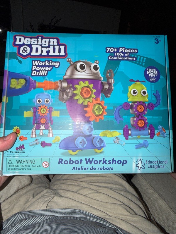 Educational Insights Design & Drill Robot Workshop 71pc Ages 3+ NEW