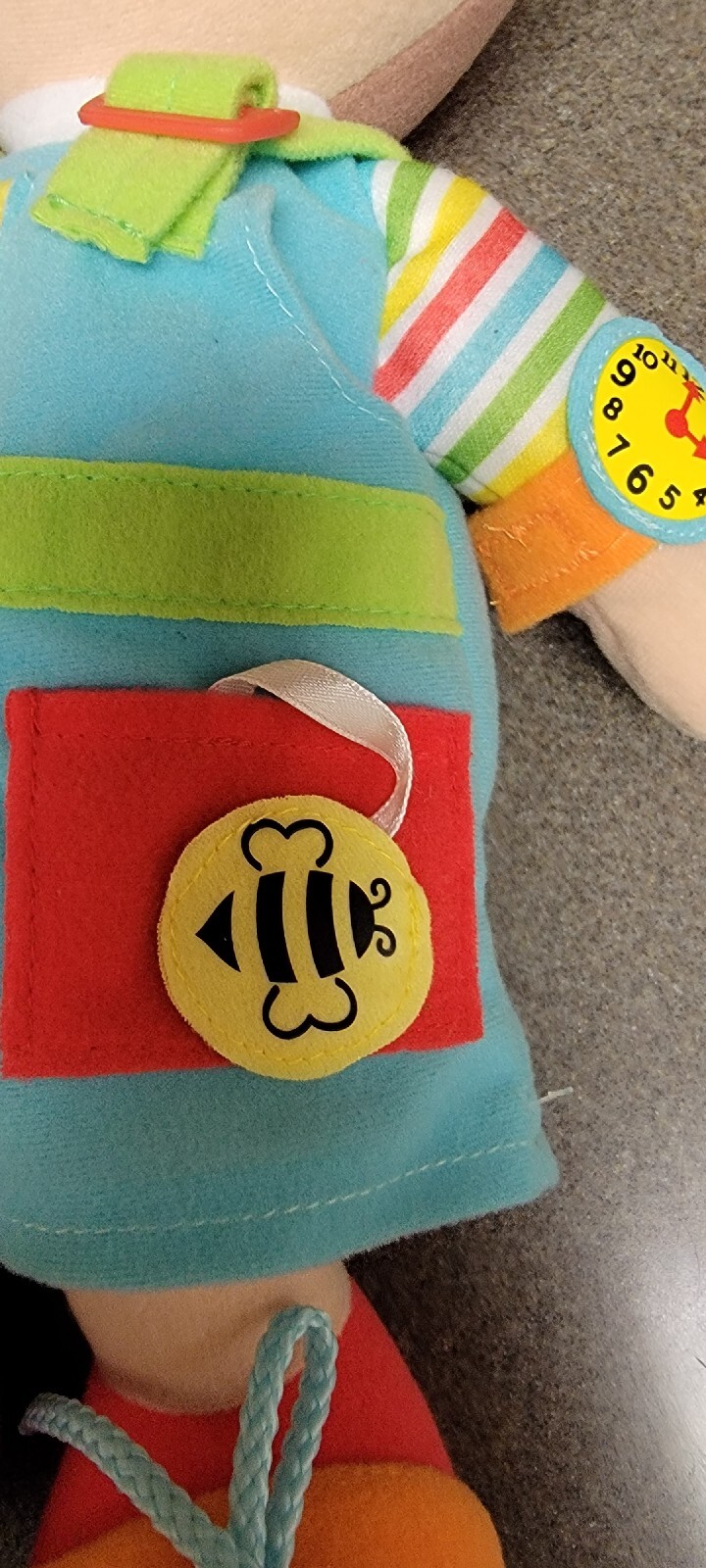 Spark Create 14″ Learning Buddy Plush Doll Sensory Fine Motor Skills Button Tie