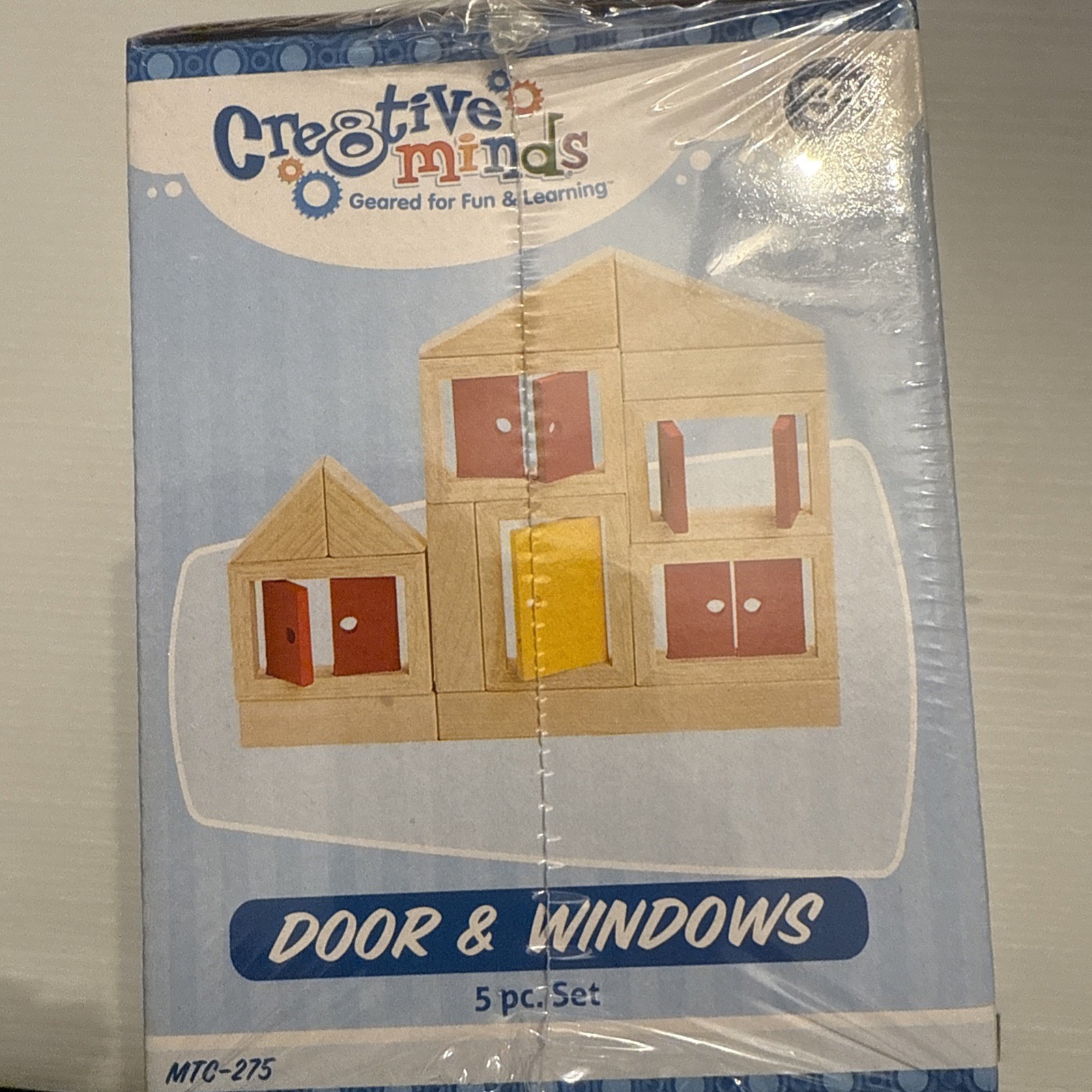 NEW! Marvel Edu., Wood Doors and Windows (Only) 5 Pc Set- Add To Any Block Set!