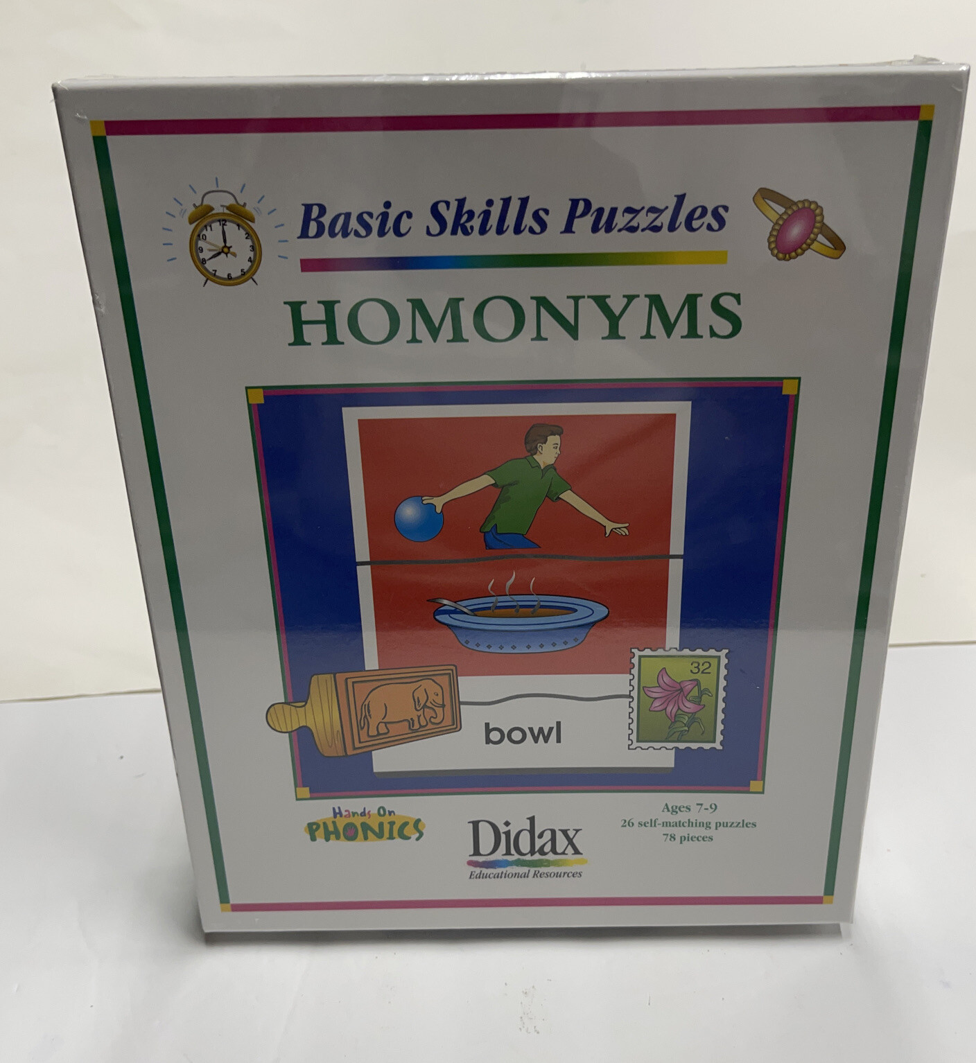 Basic Skills Homonyms Self-Matching Puzzles Didax Hands On Phonics Ages 7-9