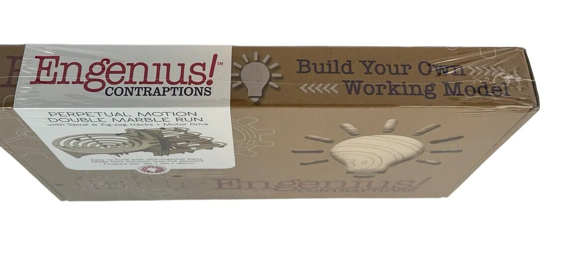 Engenius Contraptions Build Your Own Model Perpetual Motion Double Marble RunNIB