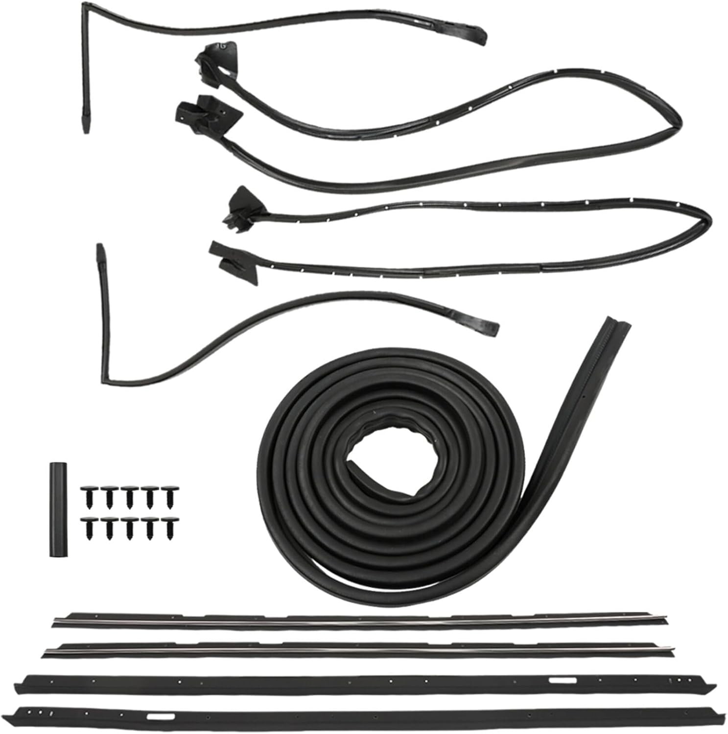 9PCS Window Door Trunk Roof Rail Seal Weatherstripping Kit Replacement for