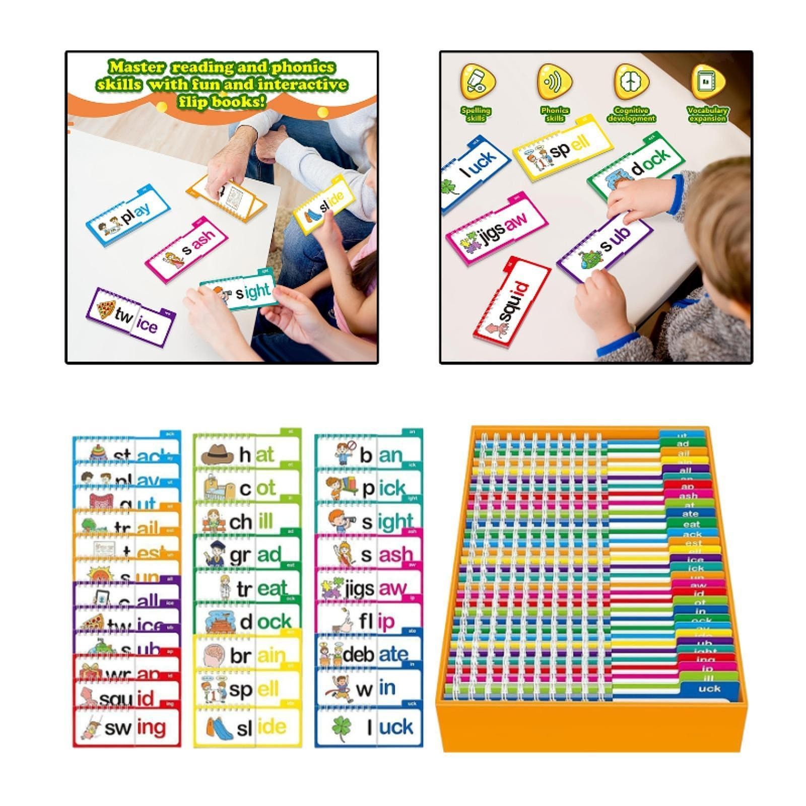 Word Families Phonics Flash Cards Improving Reading Skills Develop Spelling