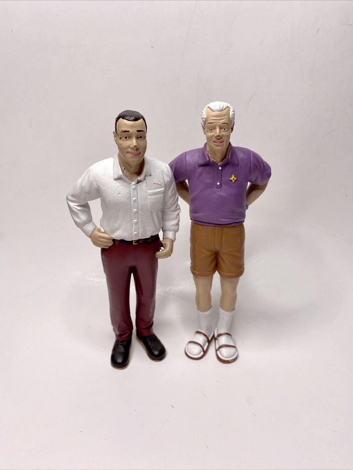 Lakeshore Learning PVC Figures Block Play People 2 Caucasian Dad And Grandfather