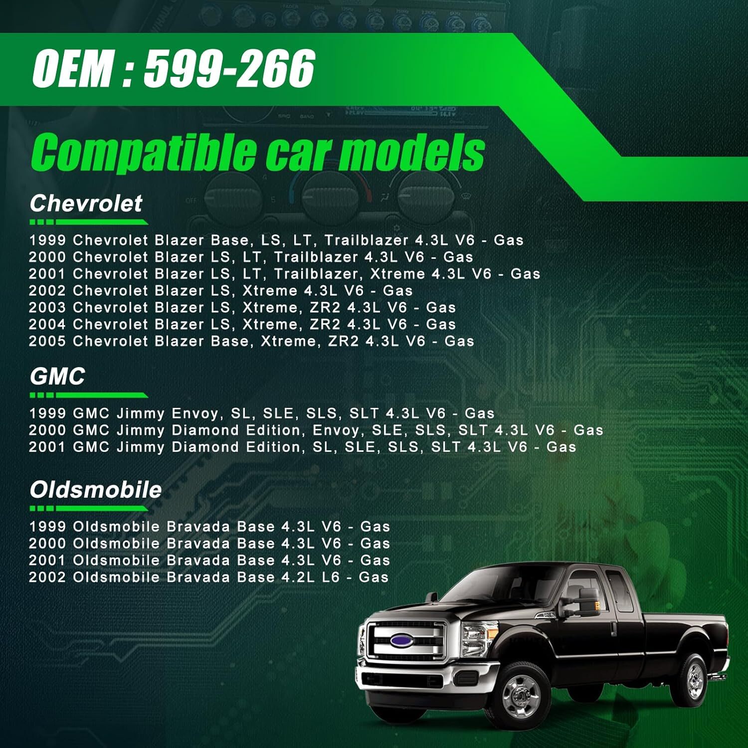 599-266 HVAC Heater Climate Control Module for 2002 Cadillac Escalade EXT
