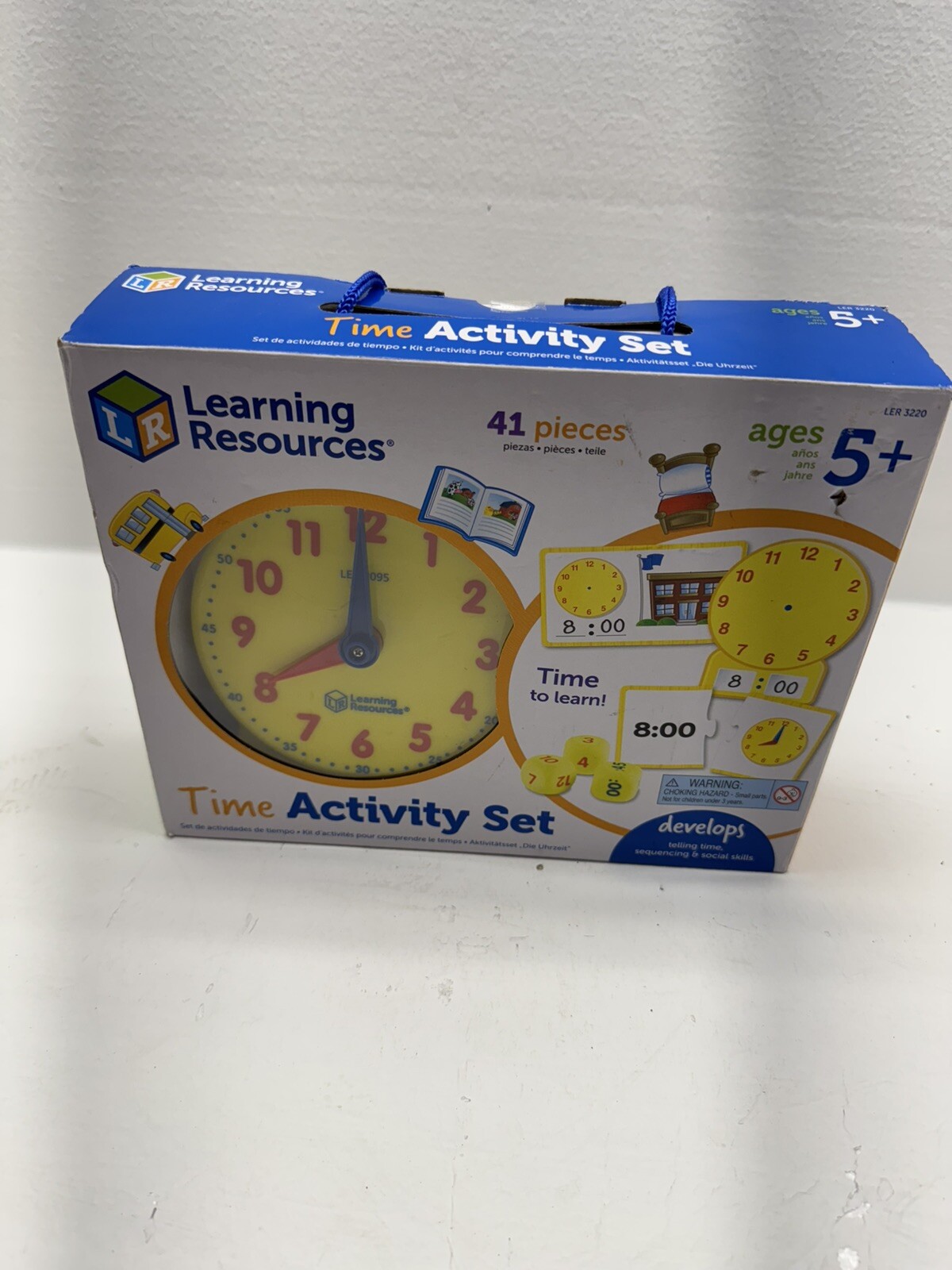 Learning Resources LER3220 Time Activity Set – New Open Box