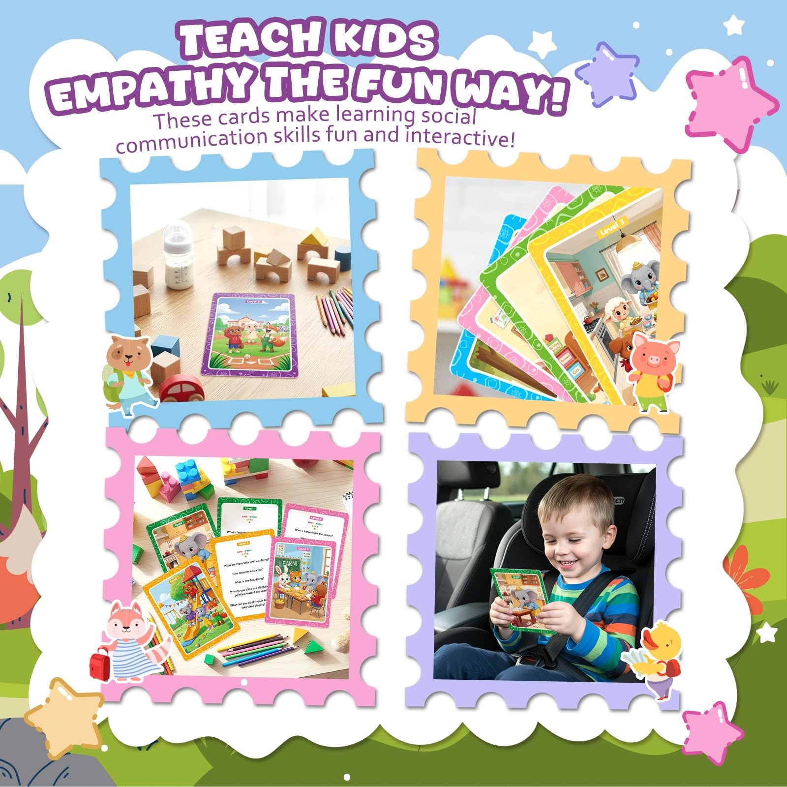 Conversation Cards, Look, Think, Talk. Kids Games for Speech Therapy Material…