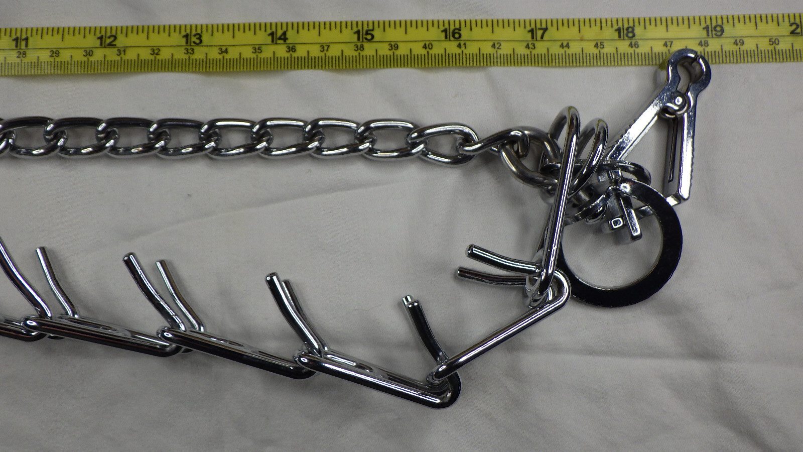 Double Adjustable Prong Dog Choke Chain Training Collar with Quick Release Clamp
