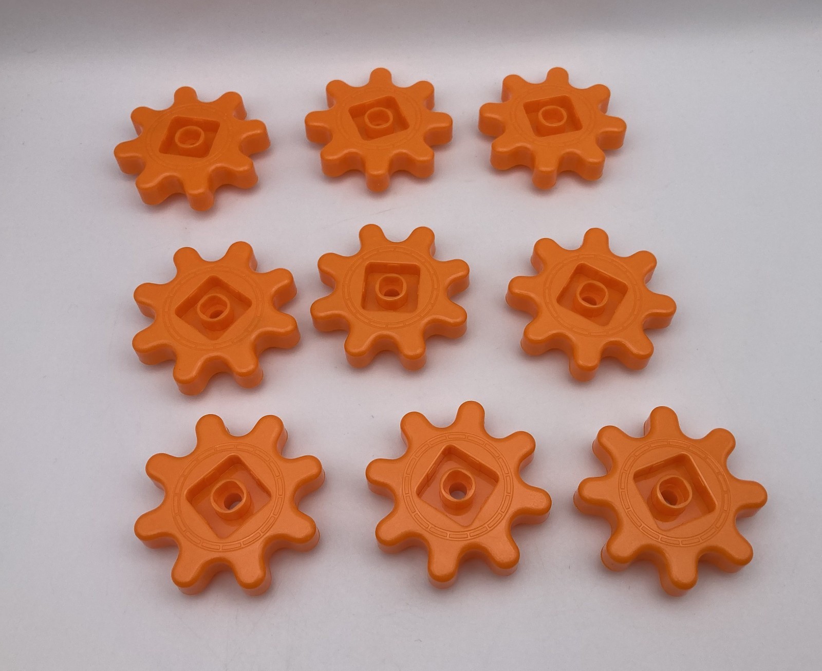 Learning Resources Gears! Gears! Gears! Replacement Pieces ORANGE GEARS Lot of 9