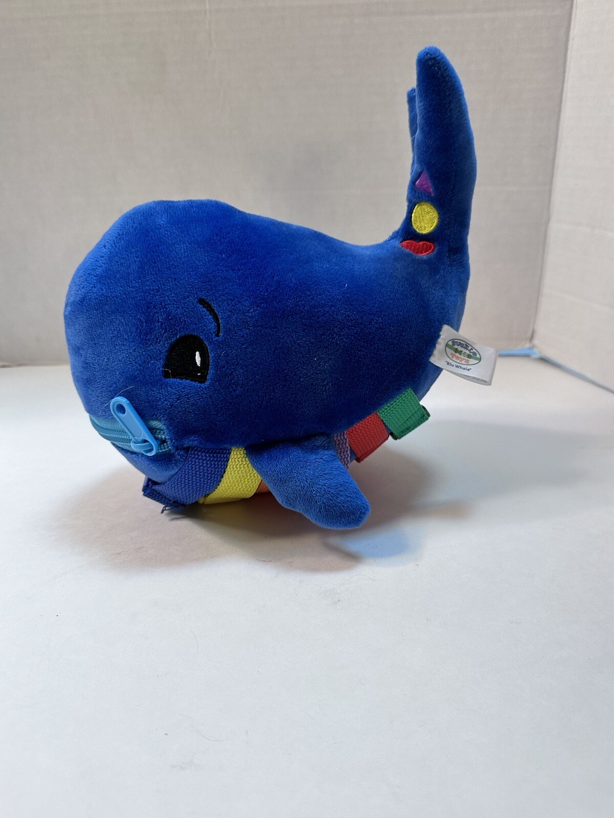 Buckle Toys BLU the WHALE Plush 8” LEARN to BUCKLE Development Stuffed Toy 2021
