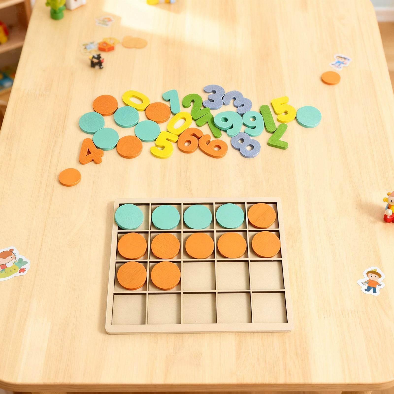 Wood Math Toy Math Manipulatives Toy Numbers Math Board Game Gifts Teaching Aids