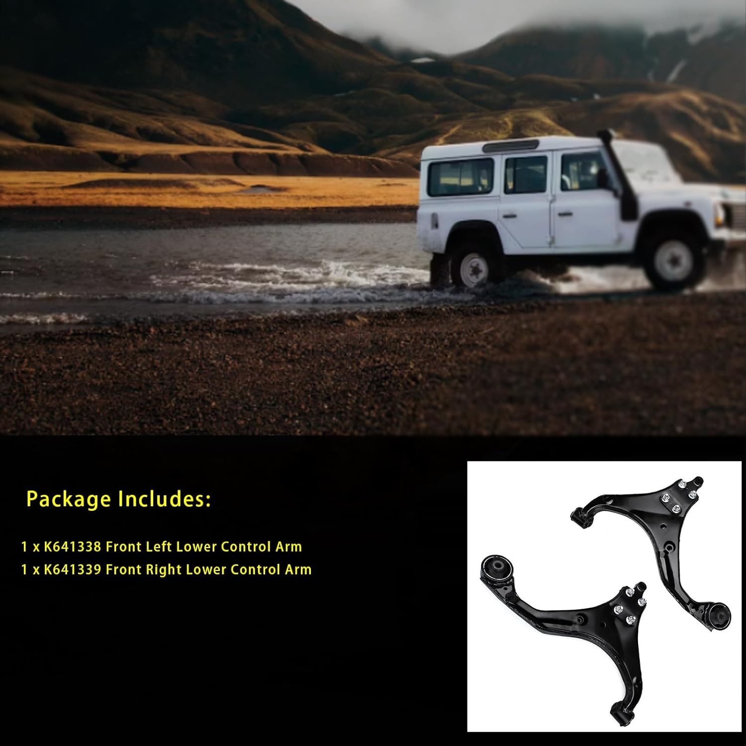 2pc Front Lower Control Arm Kit K641338 K641339 for Hyundai Tucson 2005 2006
