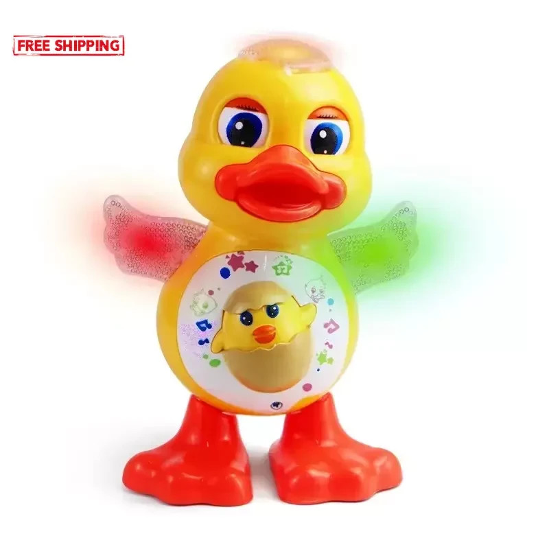 Electric Dancing Duck Toy with Music, Blinking Eyes, Cute Gift for Kids