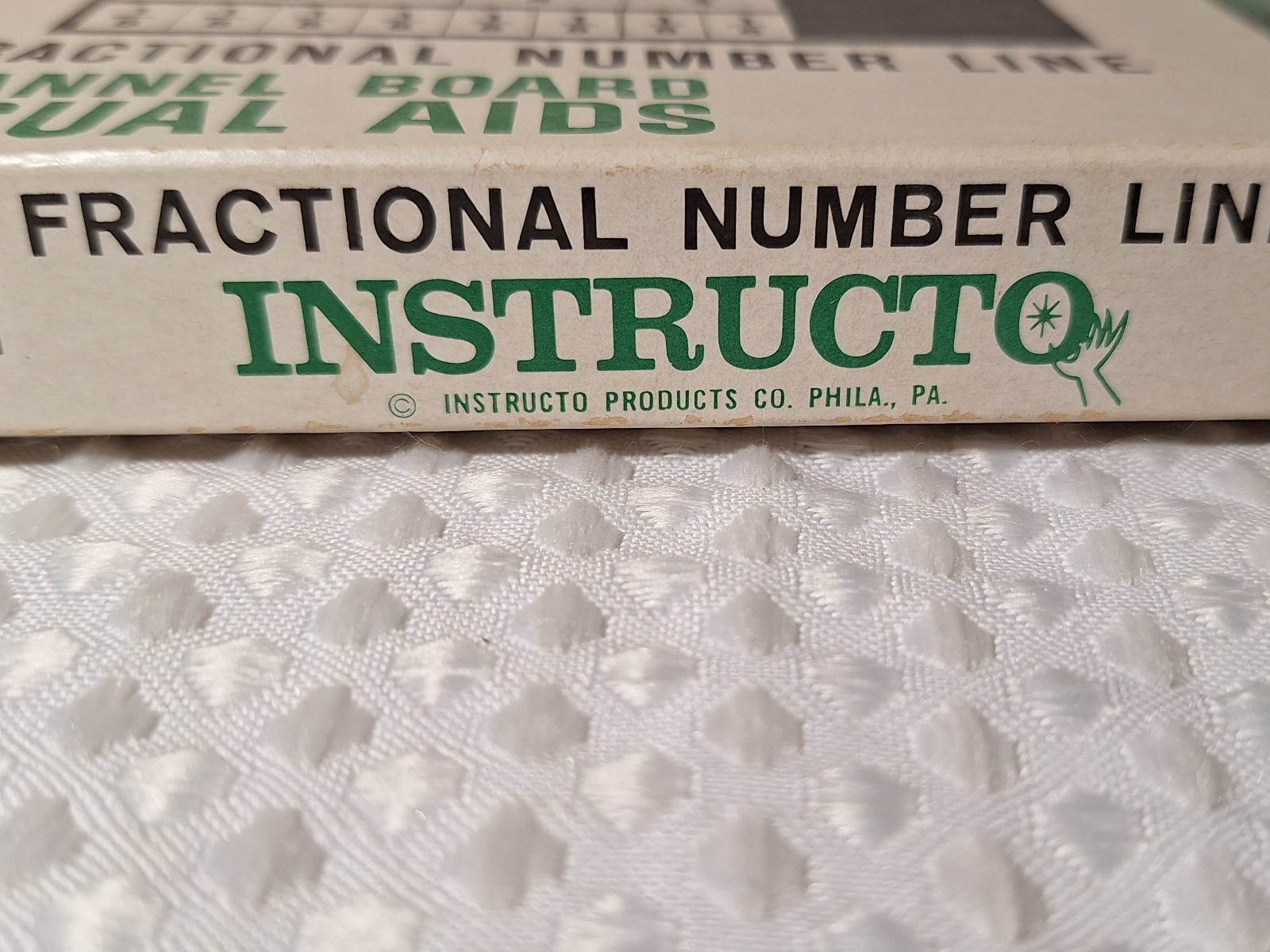 Vintage 1967 INSTRUCTO Flannel Board Visual Aids Fractional Number Line Felt 251