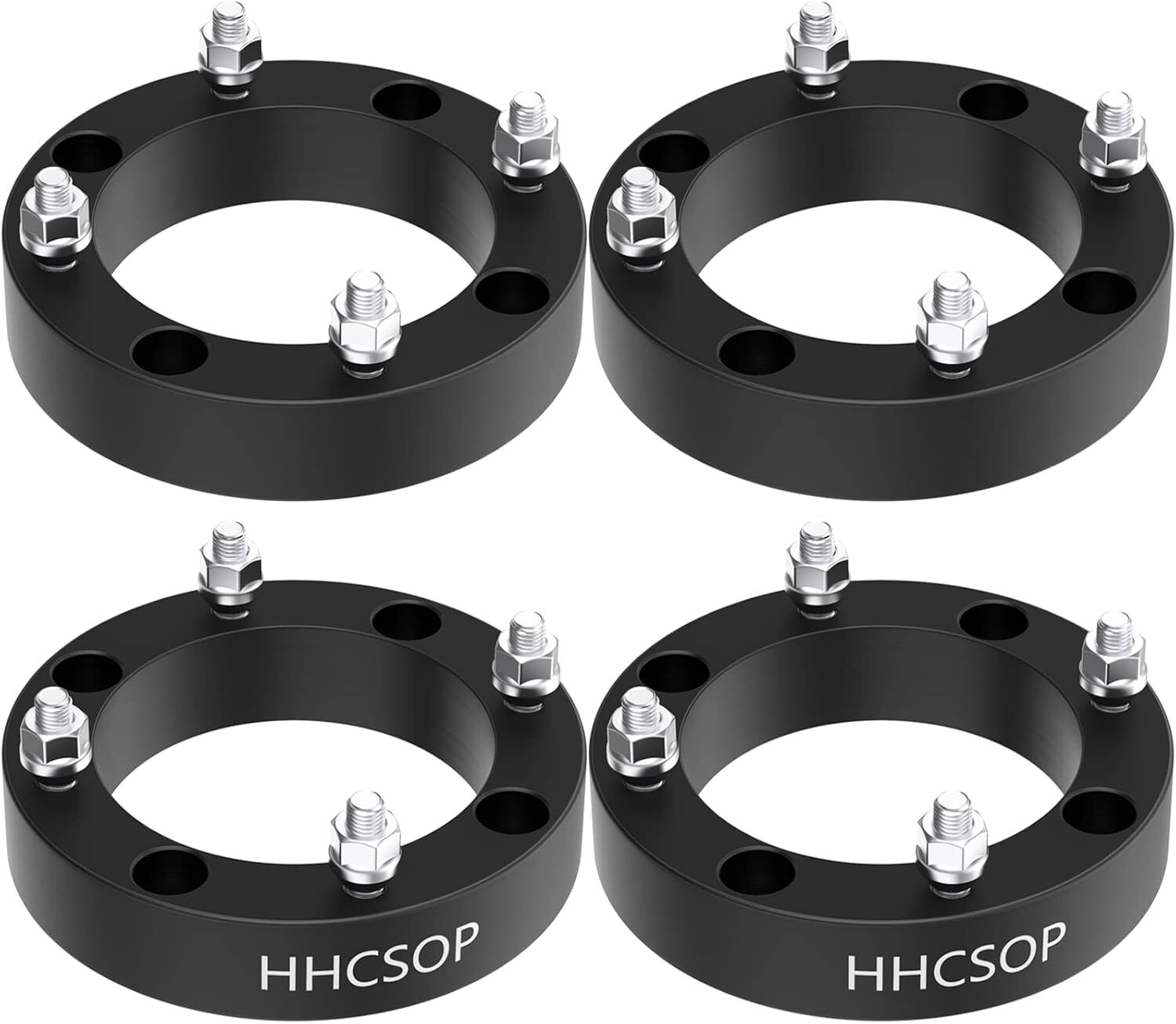 HHCSOP 4×156 ATV Wheel Spacers 1.5″, 4PCS Black Wheel Adapters Compatible with