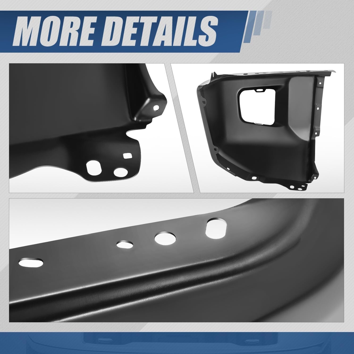 14-21 Toyota Tundra Front Bumper Impact Extension Pair Non Parking Senser Hole