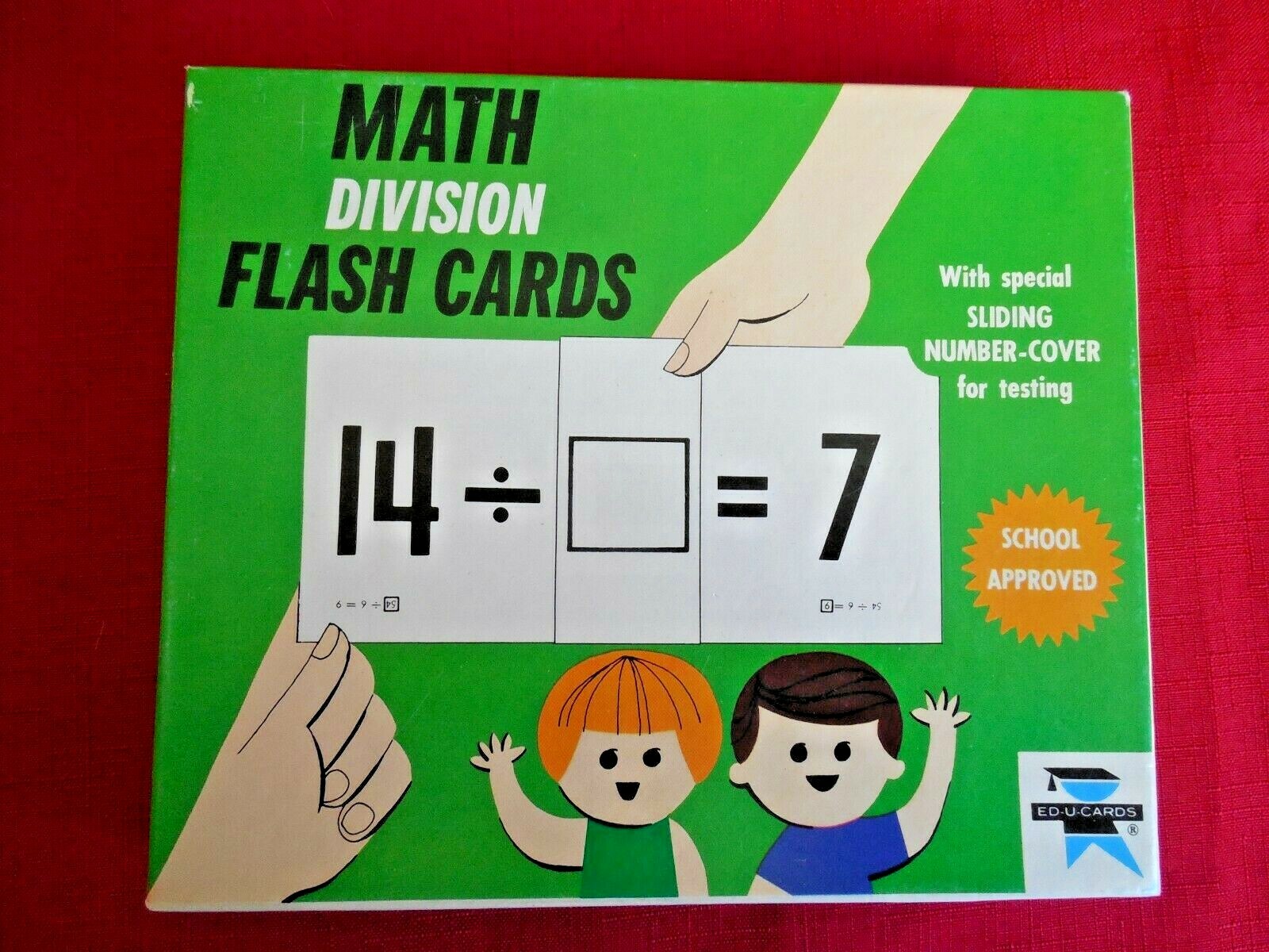 EUC! Vintage 1976 Binney & Smith (Crayola) EDU-CARDS Math Division Flash Cards