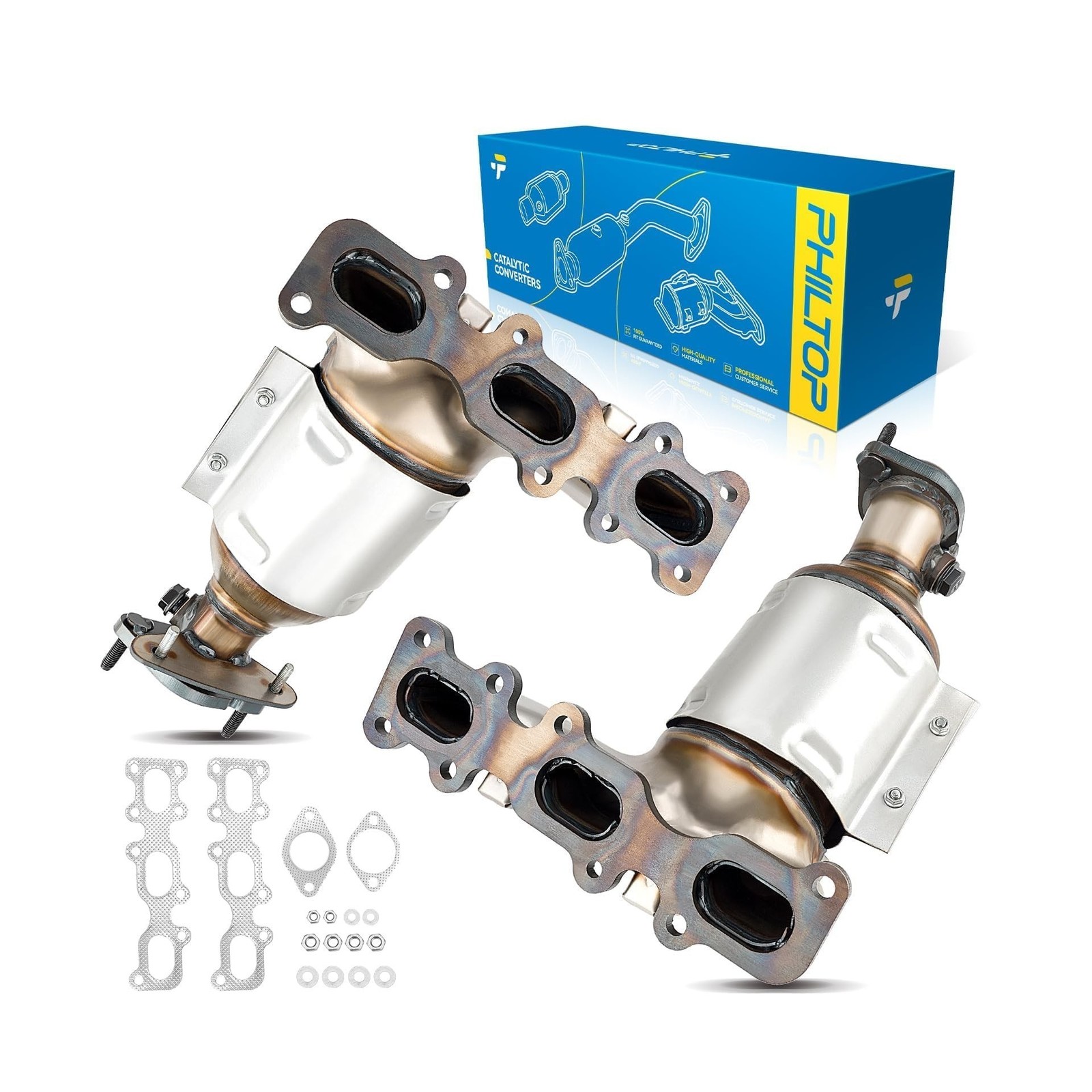 PHILTOP Left and Right Catalytic Converter Replacement For 2013-2019 Explorer…