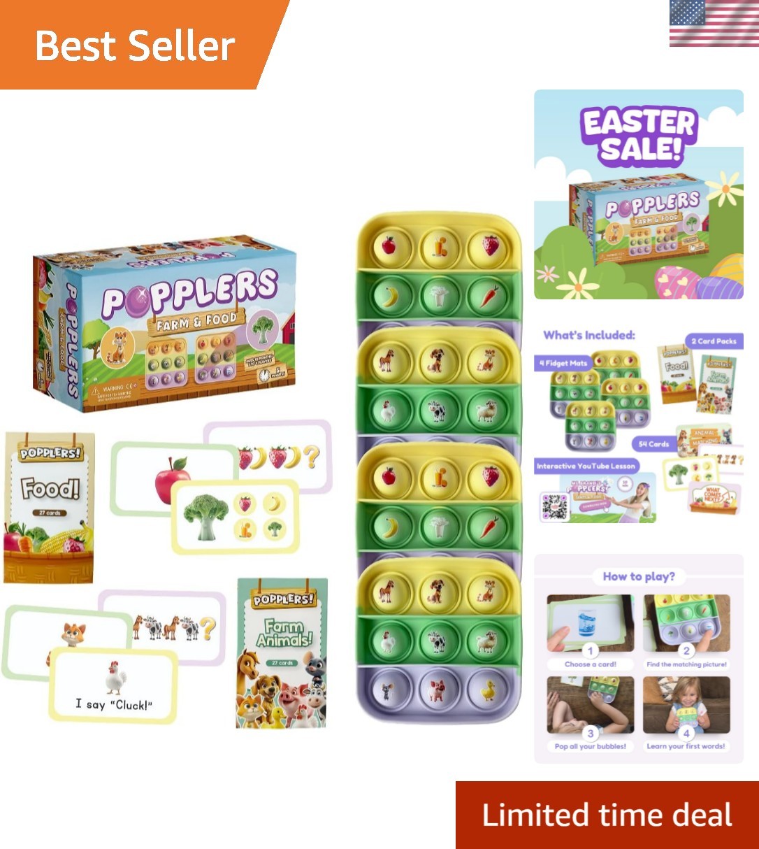 Popplers, Matching Memory Game for Toddlers Early Learning & Educational Fidg…