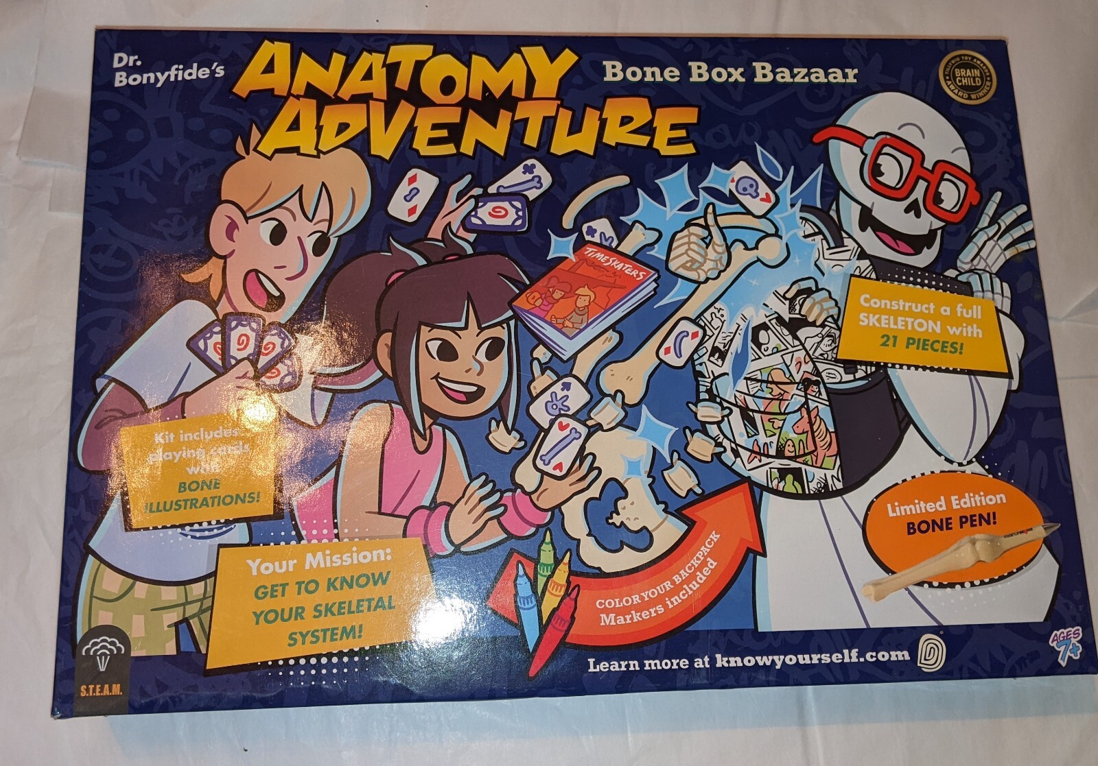 NIB Dr Bonyfide’s Anatomy Adventure Bone Box Bazaar Tillywig BRAIN CHILD Award!