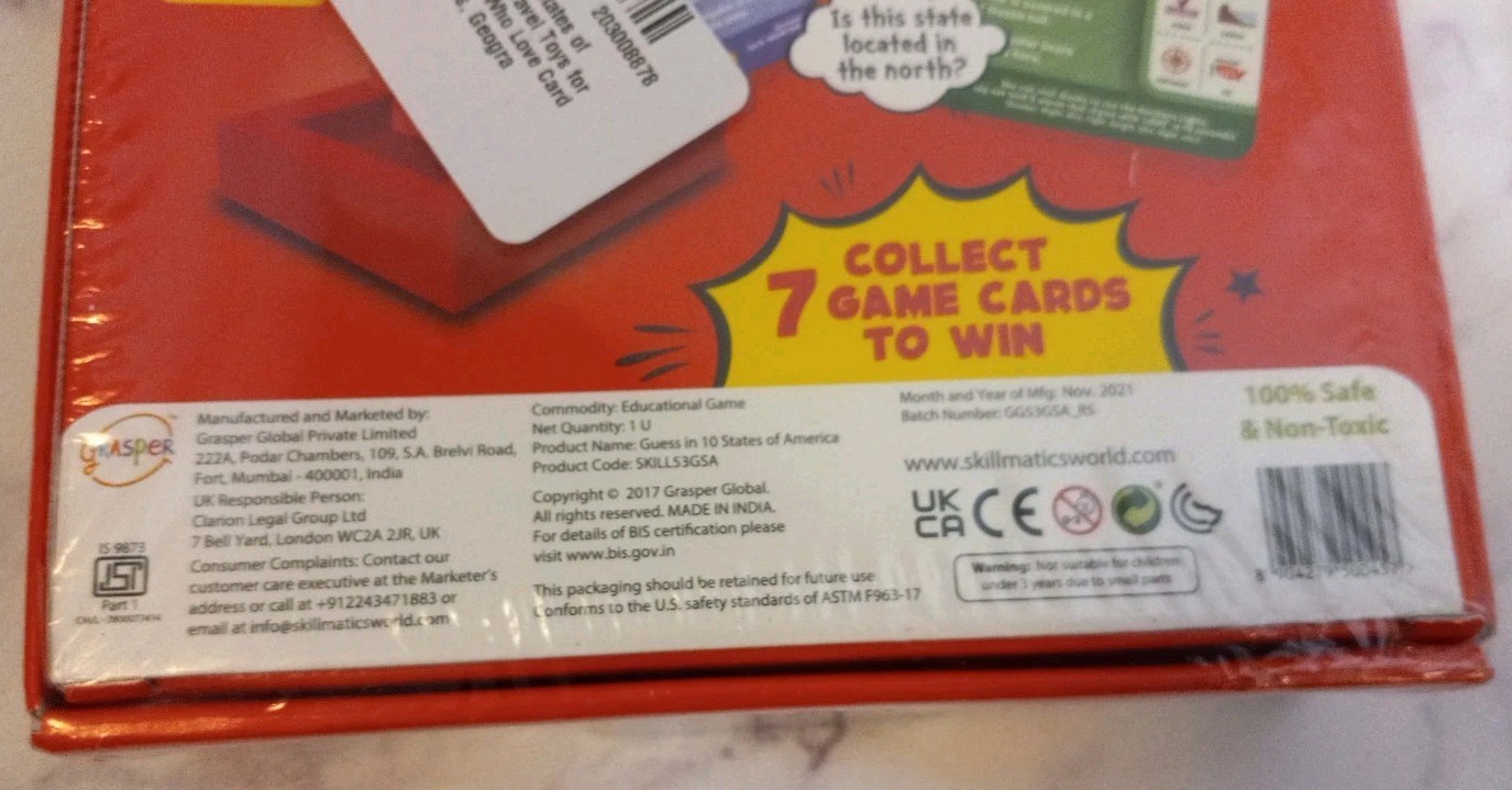 Skillmatics Guess In 10 Educational Game States Of America New Unopened