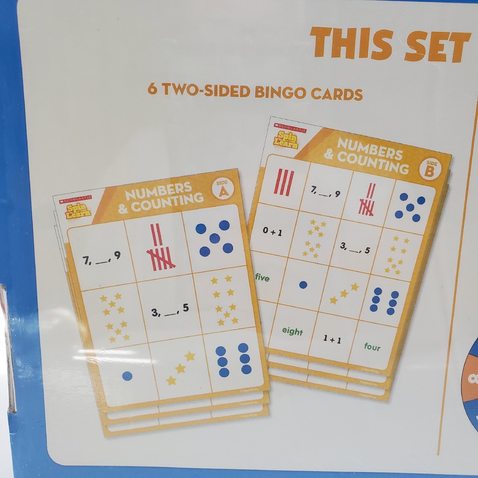 Scholastic Spin to Learn Numbers and Counting Ages 4 to 7 A Bingo Game Math NEW