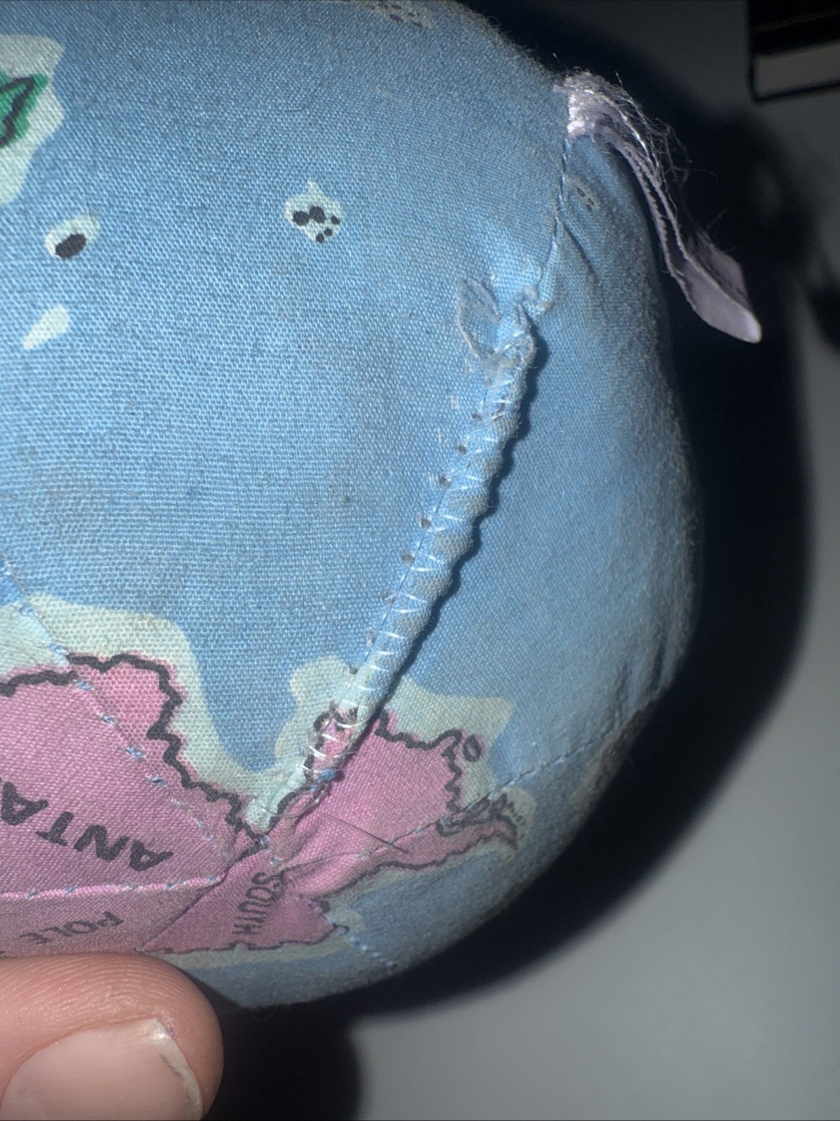 1983 Hugg-A-Planet Earth*Plush Globe w/ Soviet Union