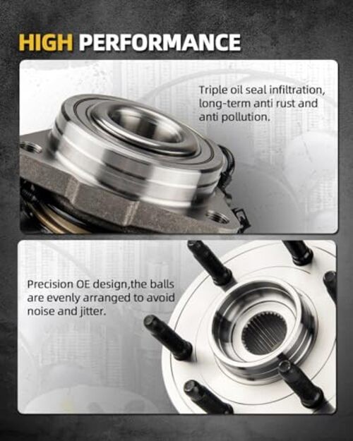 2X 512211 Rear Wheel Bearing and Hub Assembly Compatible with Toyota 512211 x2