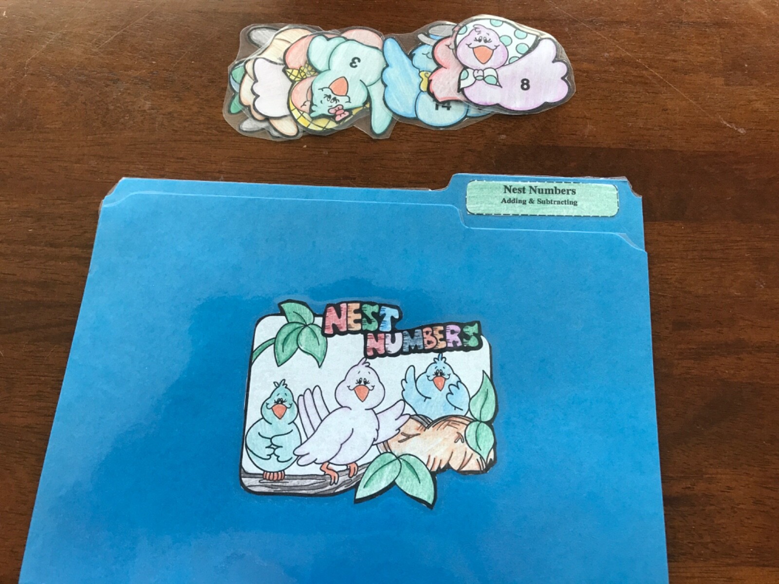 Nest Numbers! Add Subtract 2nd Grade math file folder game teacher