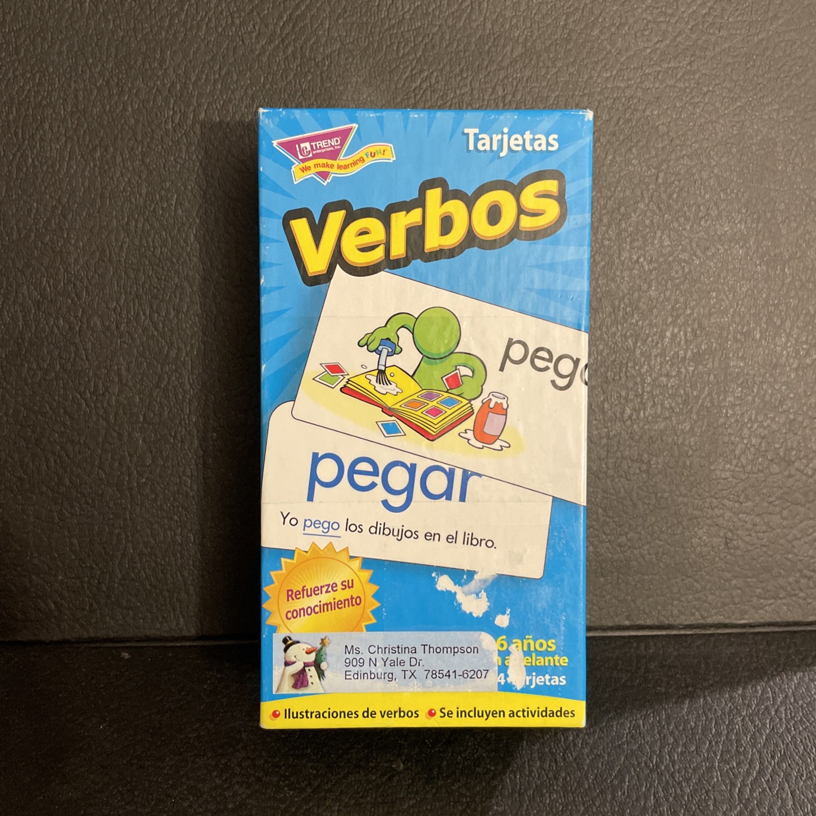 ‘04 Trend Enterprises 89 Spanish Verb Flash Cards Classroom Homeschool Bilingual