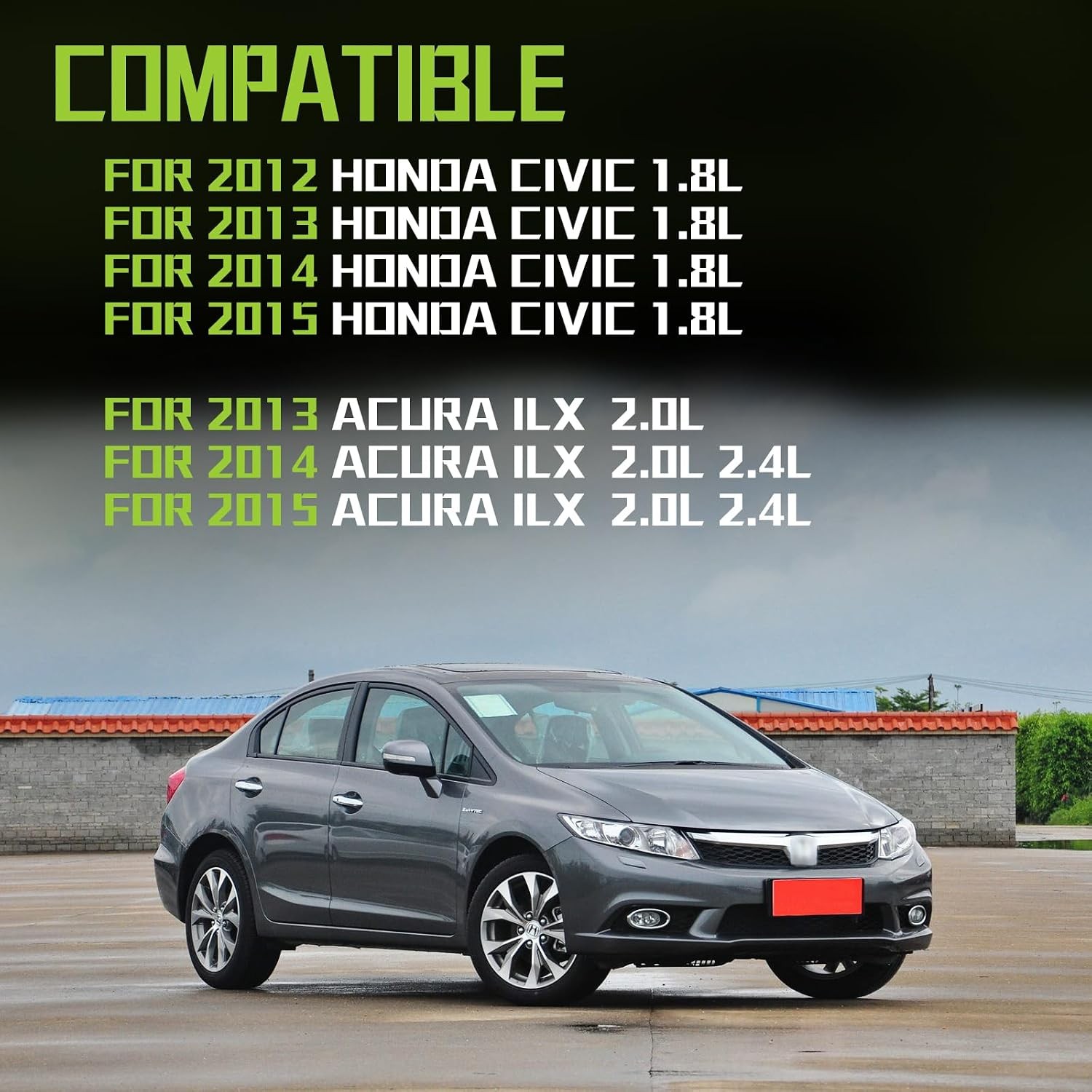 Engine Air Intake Hose Tube With Clamps Compatible With 2012-2015 Honda Civic 1.