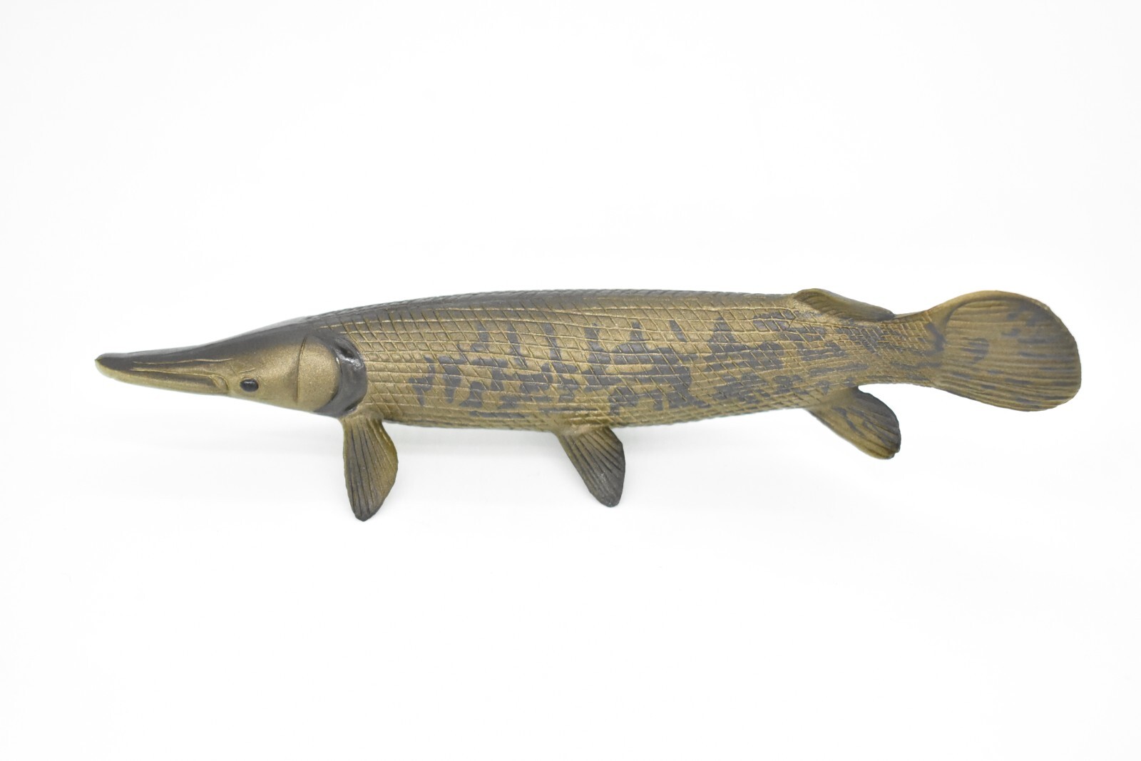 Alligator Gar, Fish Replica, Very Realistic Rubber Model, Hand Painted Toy 6″