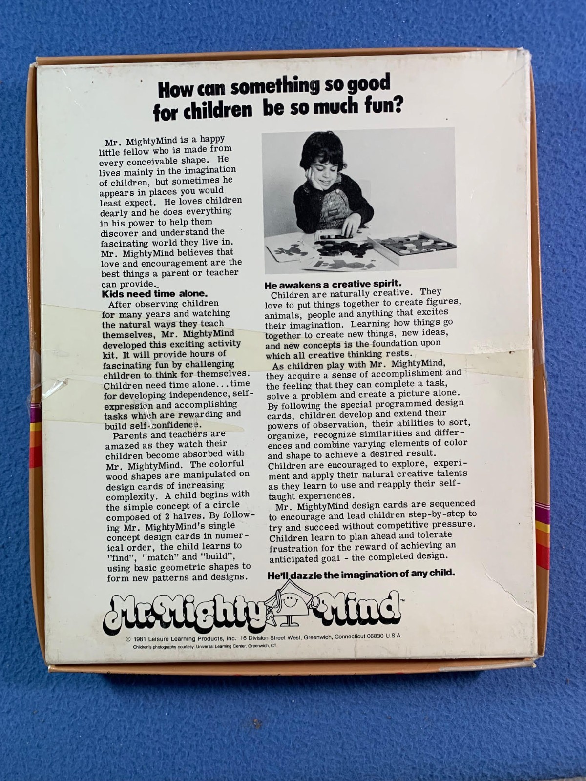 (66) Mr.Mighty Mind – A Play alone activity – ages 3-8 – c. 1985