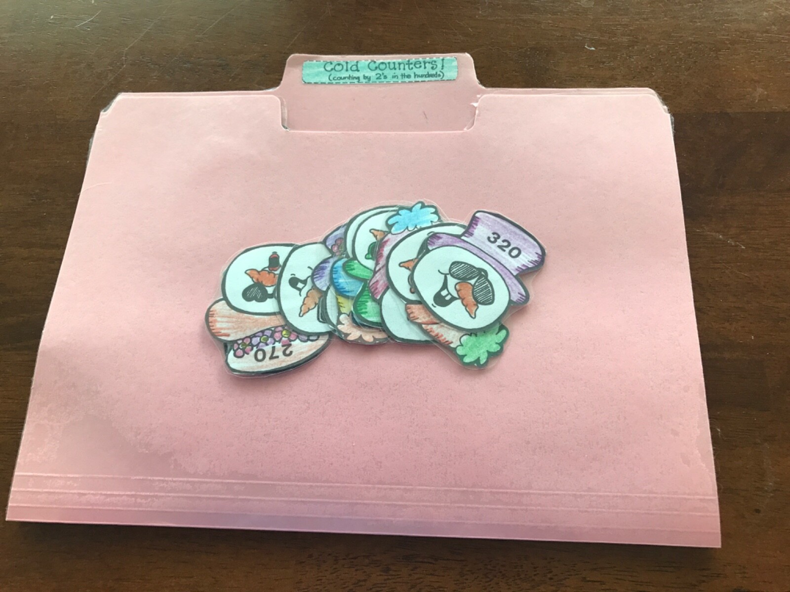 Cold Counters!, counting by 2s 2nd grade math file folder game teacher