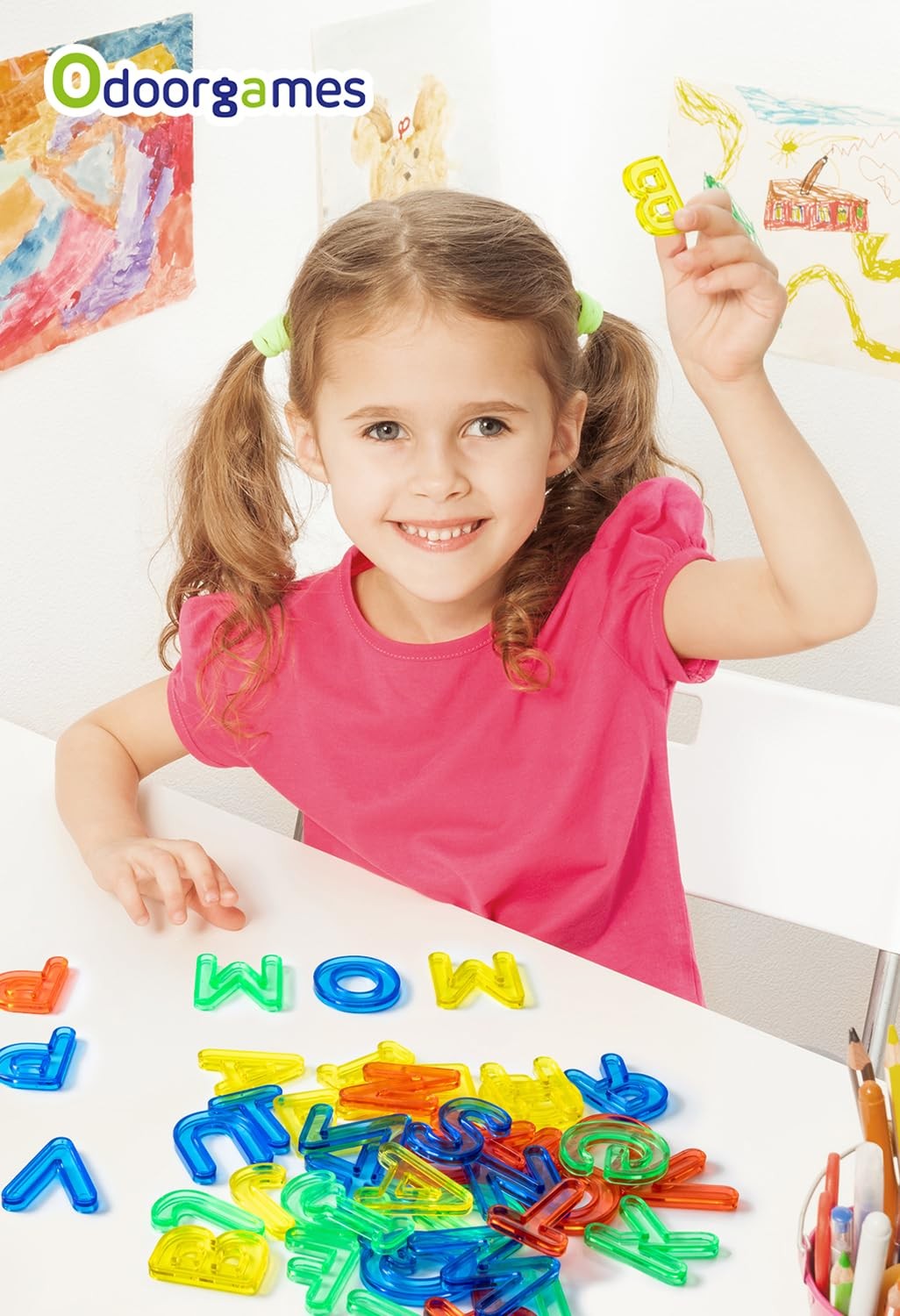 52 Pcs Translucent Capital Letters â€“ Plastic Alphabet Letters for Kids 