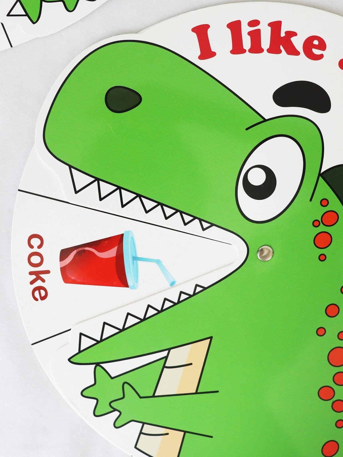 Dinosaur Food Spin Wheel 1Pc Educational Reading Game Toy Preschool Kids